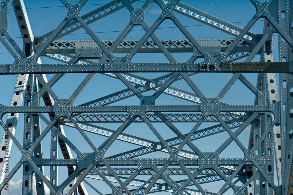 Bridge girders with blue sky Bridge girders with blue sky