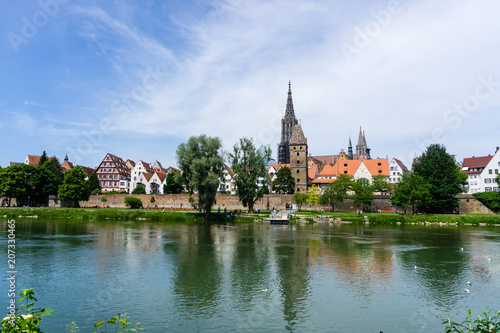 Ulm Stadtpanorama Panorama mit Münster Dom