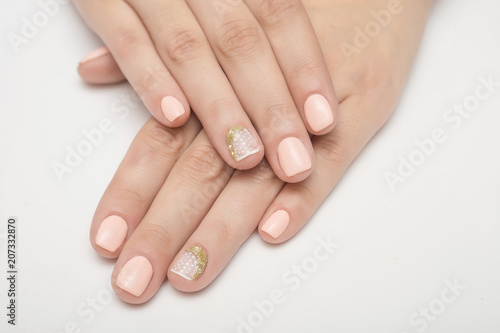 care for sensuality woman nails manicure french