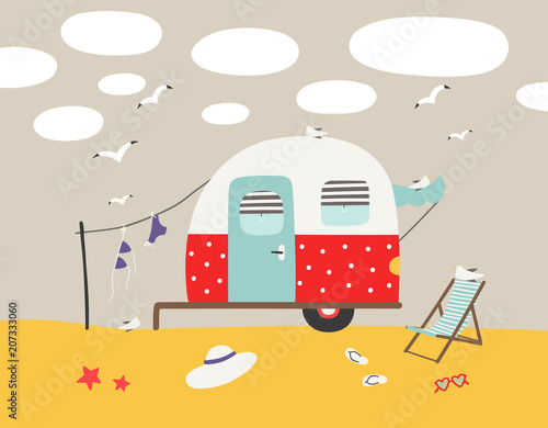 Summer camper illustration