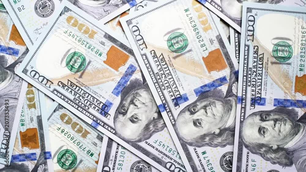 a lot of dollars dollars dollars close-up. rotation a lot of dollars dollars dollars close-up. rotation