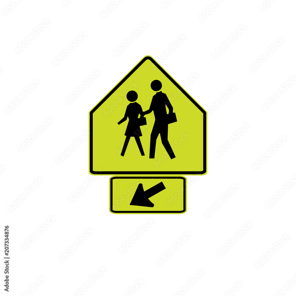 Simple Us Crossing Signs Stock Illustration - Download Image Now