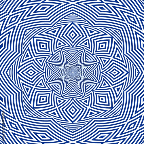 Hypnotic Stripe Shapes Illustration Vector 