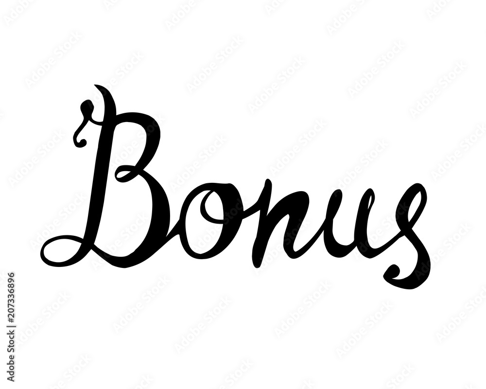 Fototapeta premium Word Bonus. Hand written doodle word
