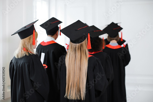 Students in bachelor robes ...