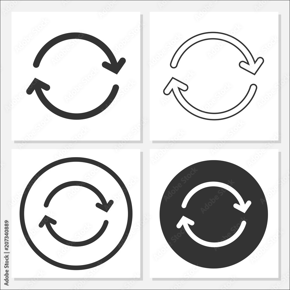 Reset Icon Set Vector Design Reset Icon Set Vector Design