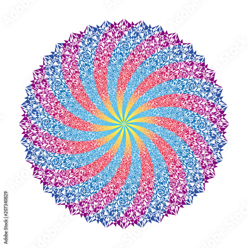 Fotografie Mandala with ornamental rotation