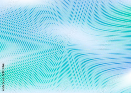 Abstract blue dotted and gradient background. Pop art retro sky concept texture for wallpaper, banner or presentation design