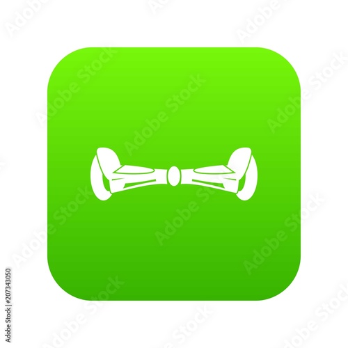 Hoverboard icon digital green for any design isolated on white vector illustration