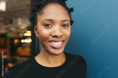 Portrait of smiling businesswoman  photo