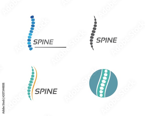Spine diagnostics symbol logo template