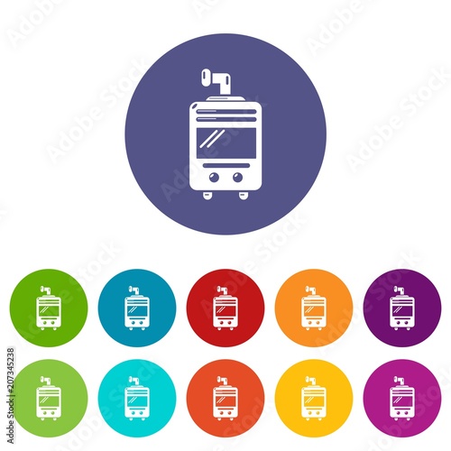 Oven-stove icons color set vector for any web design on white background