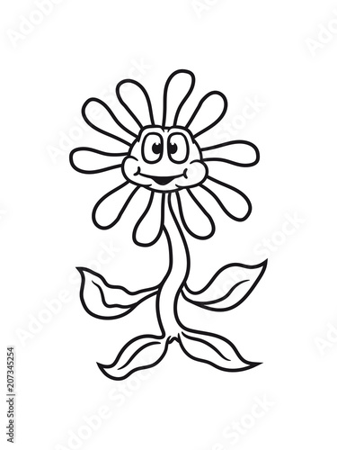comic cartoon lebendig gesicht blume blüten frühling hübsch schön blätter pflanze natur design cool clipart