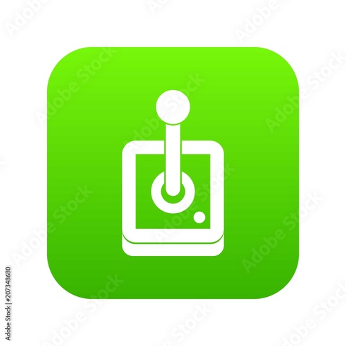 Joystick for computer games icon digital green for any design isolated on white vector illustration