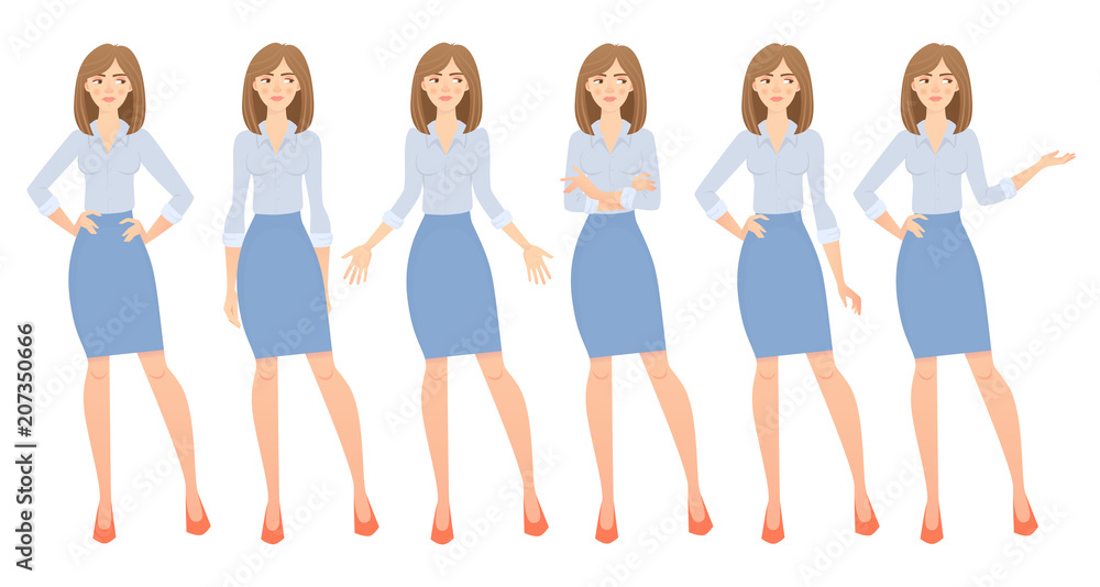 Fototapeta premium business woman set