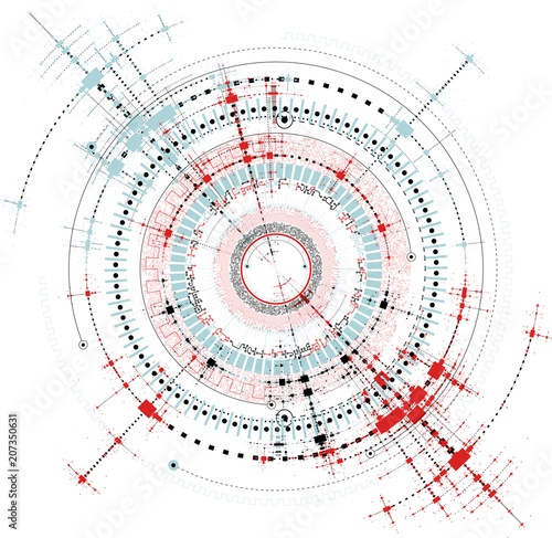 Vector HiTech Element - Technology Diagram Concept - Vector Graphic Template 
