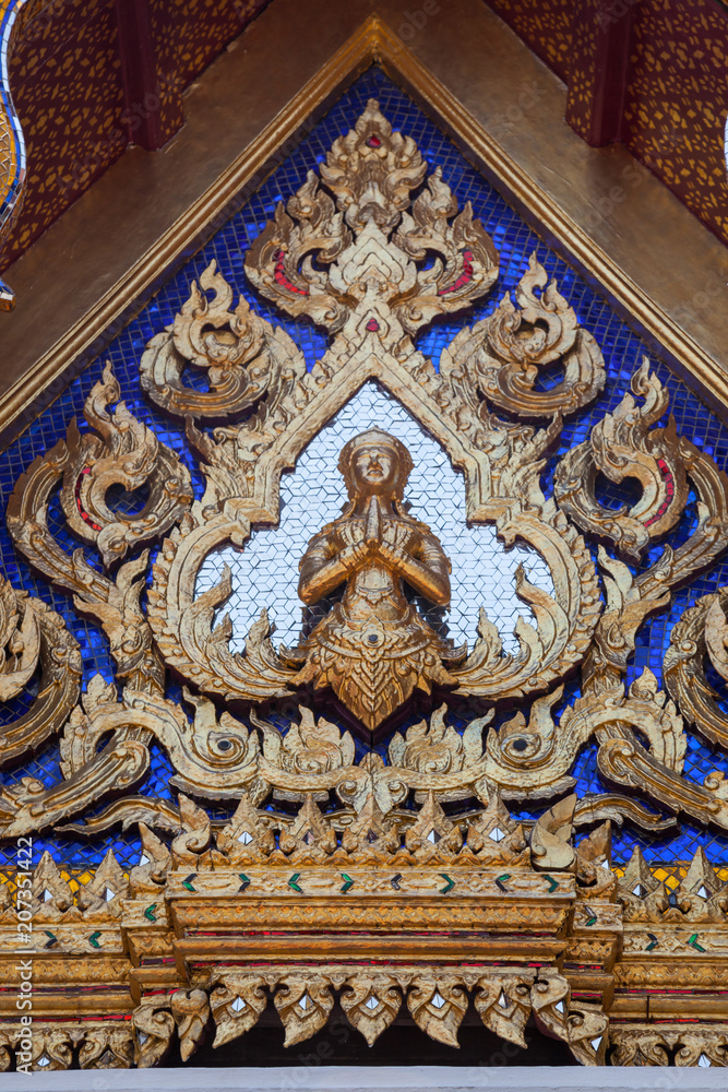 Temple details at the Grand Palace in Bangkok, Thailand
