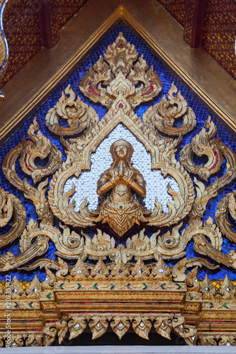 Temple details at the Grand Palace in Bangkok, Thailand