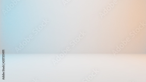 Milky white background with slightly blue and orange lighting