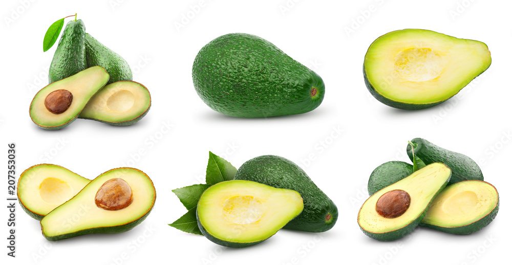Avocado isolated on white Avocado isolated on white