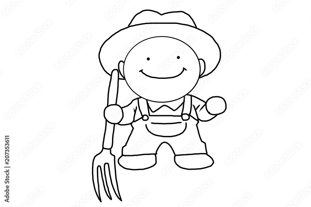 農家のおじさん 塗り絵 Stock イラスト Adobe Stock 農家のおじさん 塗り絵 Stock イラスト Adobe Stock