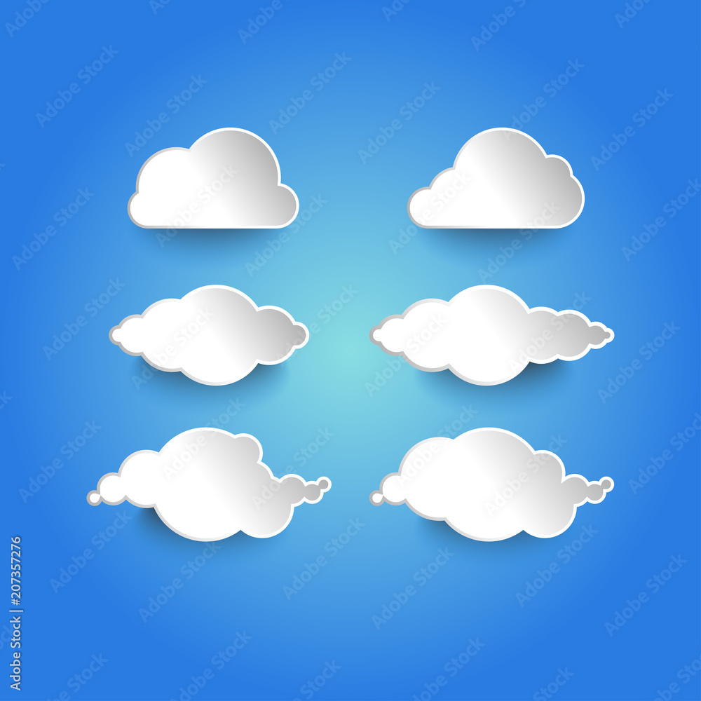 Vector illustration of clouds.clouds icon template. clouds background.clouds shape