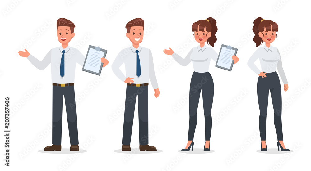 business people working in office character vector design. no2 business people working in office character vector design. no2