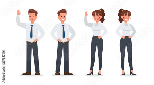 business people working in office character vector design. no3