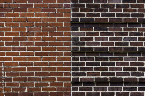 Wallpaper Mural multicolored wall of light and dark red bricks Torontodigital.ca