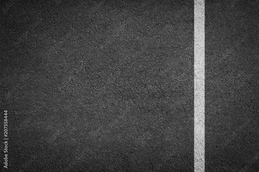 background texture of rough asphalt white line