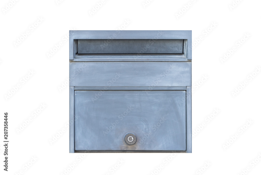 Metal mail box isolate on white background Metal mail box isolate on white background