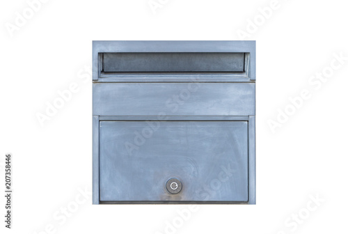 Metal mail box isolate on white background