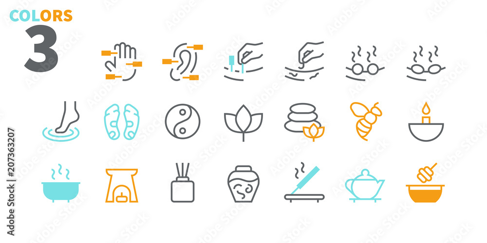 Alternative medicine UI Pixel Perfect Well-crafted Vector Thin Line Icons 48x48 Ready for 24x24 Grid for Web Graphics and Apps with Editable Stroke. Simple Minimal Pictogram Part 2-2