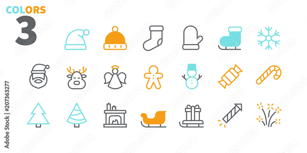 Merry Christmas Pixel Perfect icons Well-crafted Vector Thin Line Icons 48x48 Ready for 24x24 Grid for Web Graphics and Apps. Part2 Colors 3 Merry Christmas Pixel Perfect icons Well-crafted Vector Thin Line Icons 48x48 Ready for 24x24 Grid for Web Graphics and Apps. Part2 Colors 3