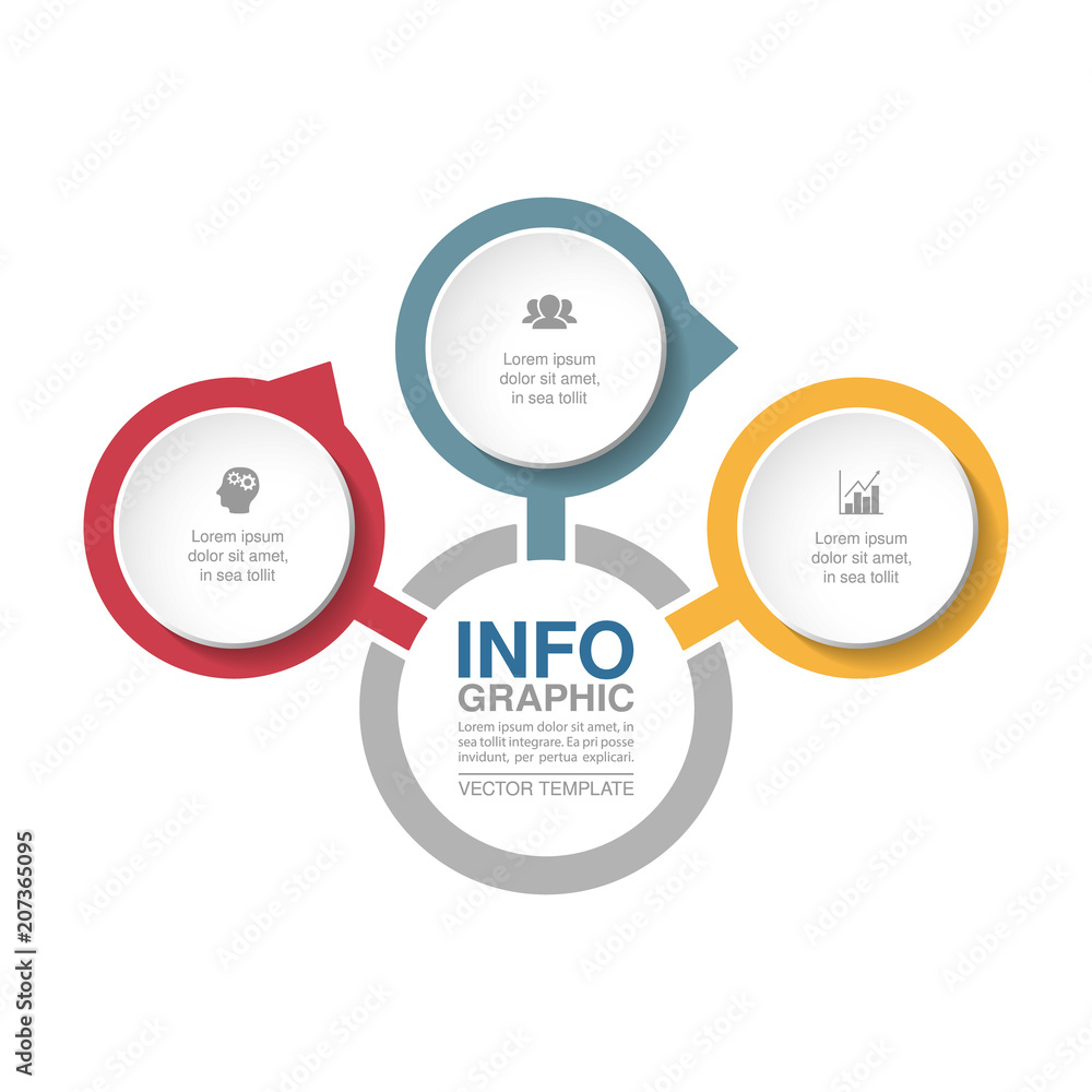 Vector infographic template for diagram, graph, presentation, chart, business concept with 3 options. Vector infographic template for diagram, graph, presentation, chart, business concept with 3 options.
