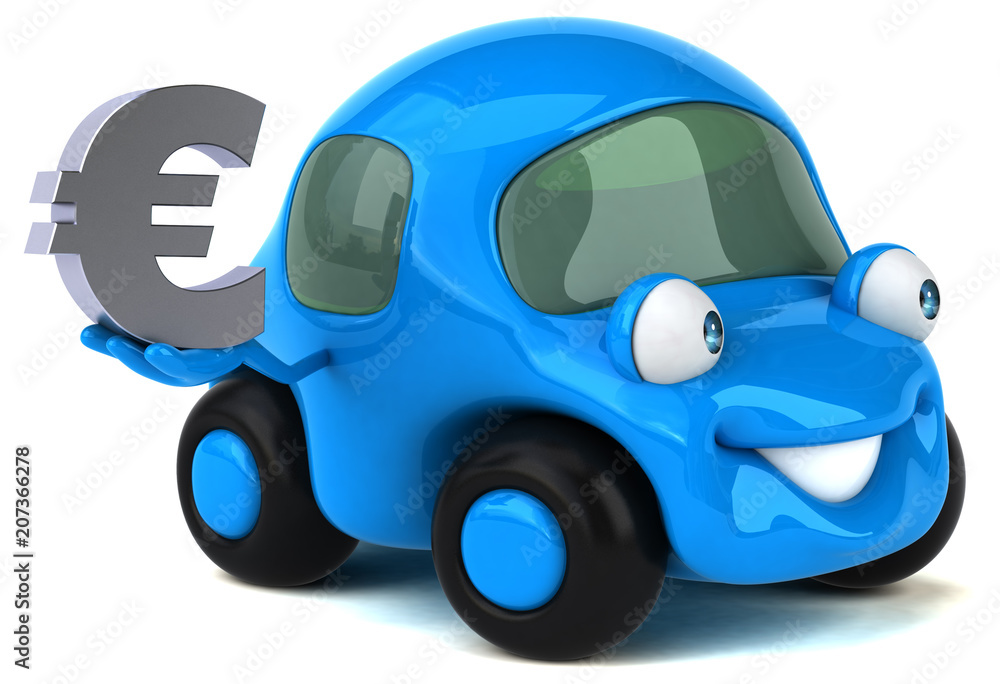 Fun car - 3D Illustration