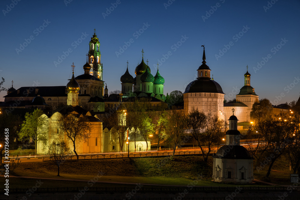 Trinity Lavra of St. Sergius at night