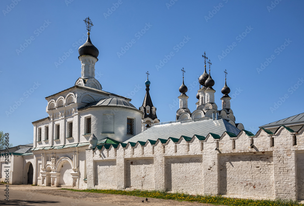 Gate church and dome of Cathedral of the Annunciation Monastery. Murom, Russia