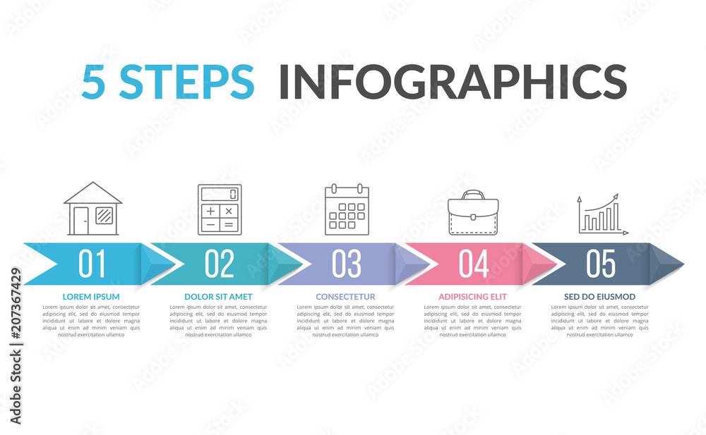 Infographic Template with Arrows Infographic Template with Arrows