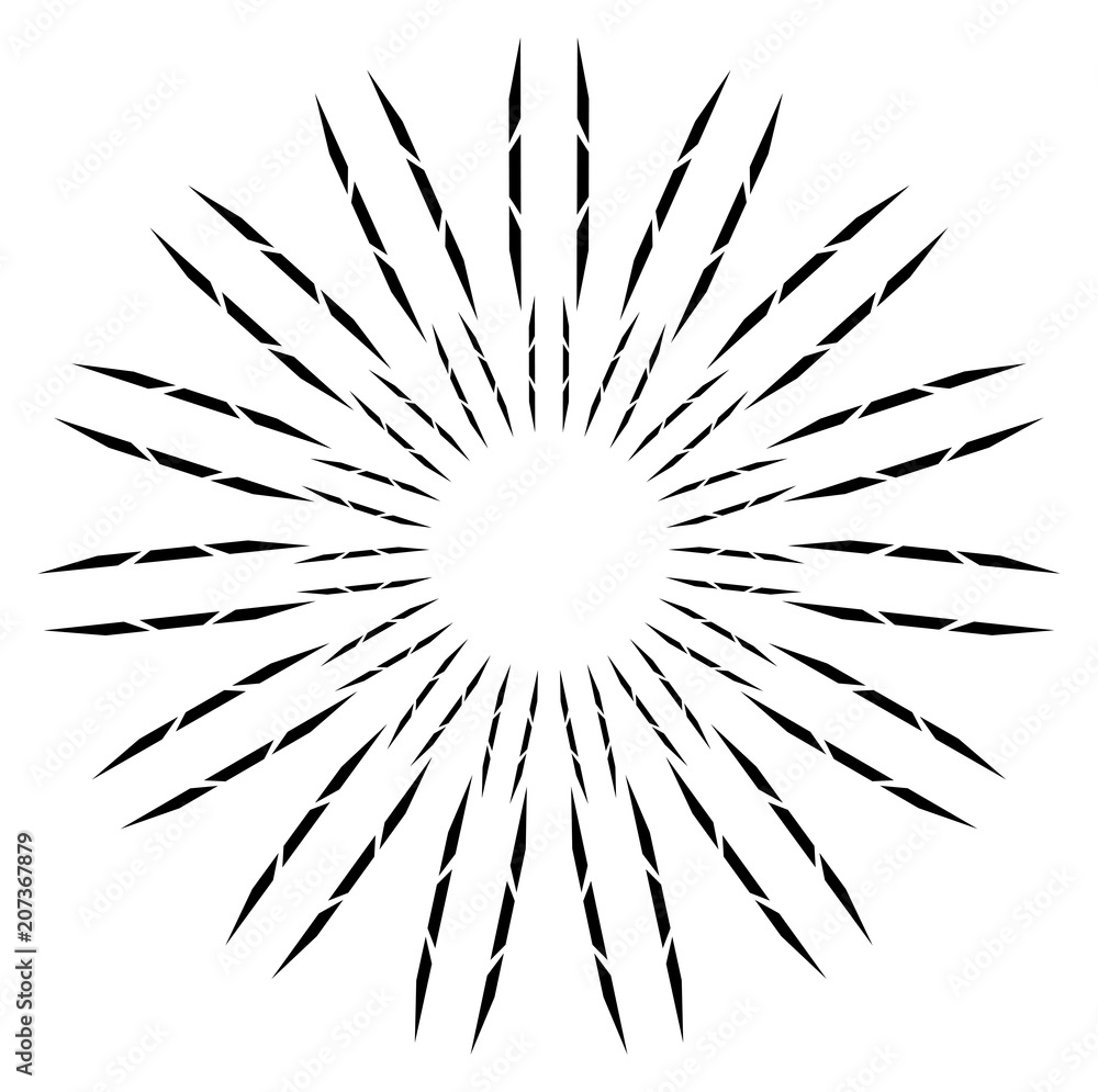 Fototapeta premium abstract Circular sparkle black rays explosion