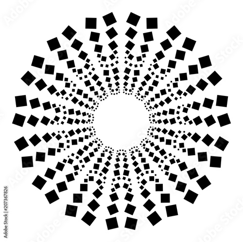 Circular paving tile pattern  square circle