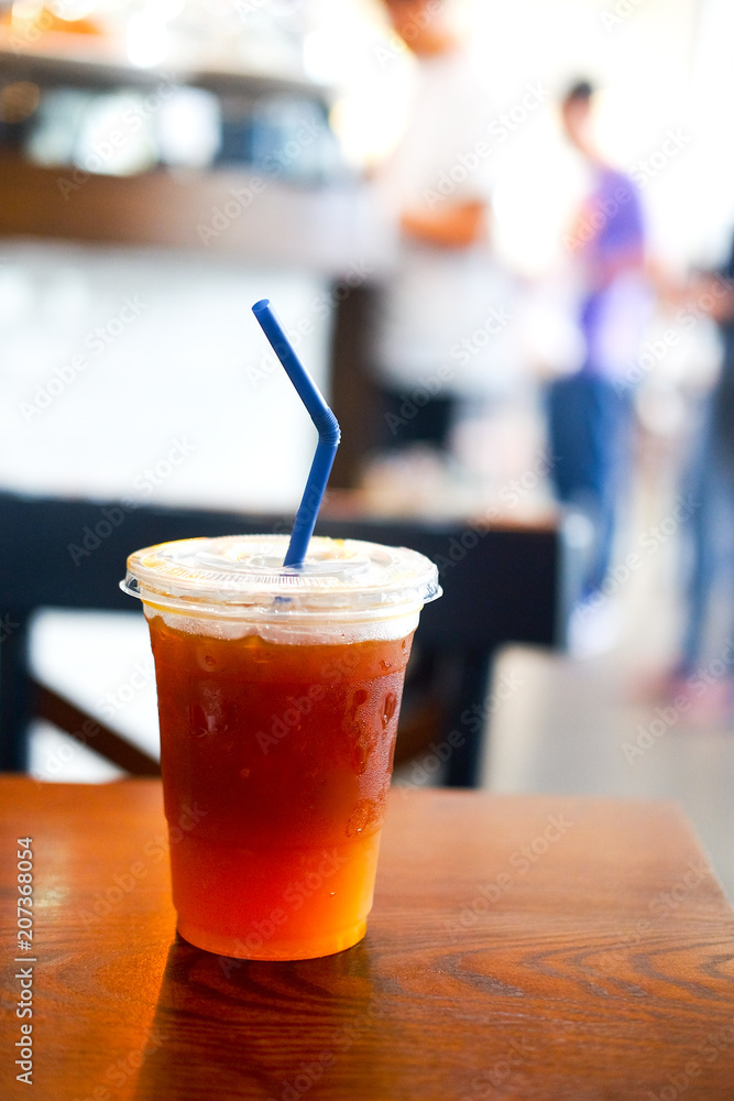 Orange and coffee cocktail on the wooden table Orange and coffee cocktail on the wooden table