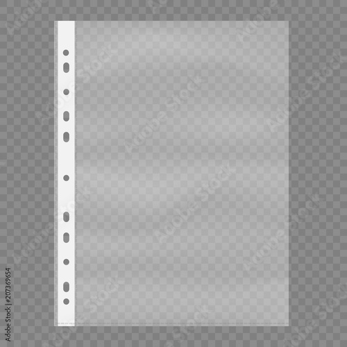 transparent punched pocket
