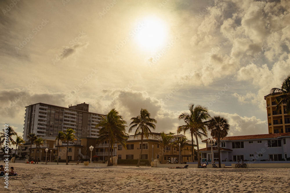 Obraz premium sunglasses beach