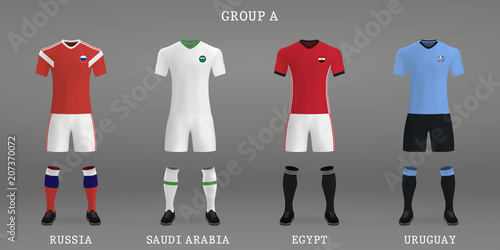 Set of football kit