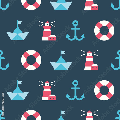 Pattern on marine theme photo