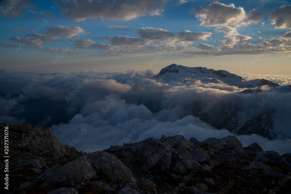 A bright ascent to the mountain of Oshten, Adygea