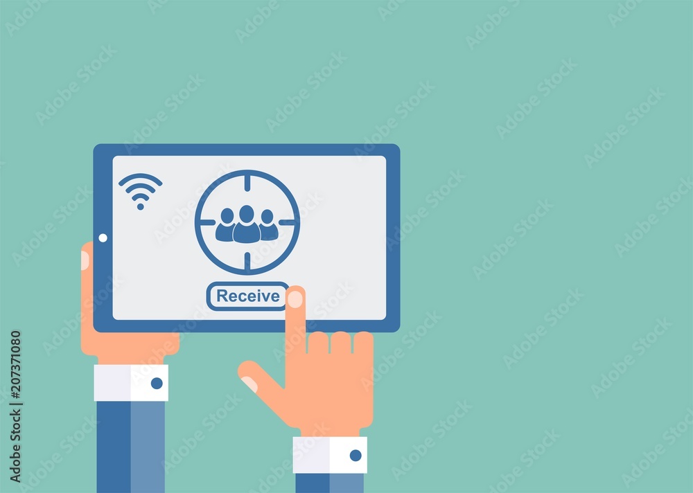 Fototapeta premium Получение целевой аудитории. Плоский дизайн.