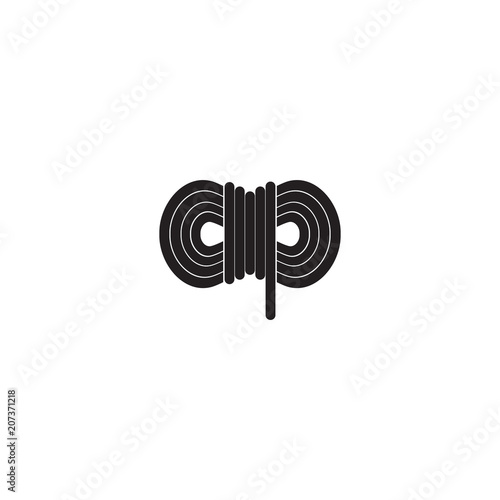 Coiled rope vector icon