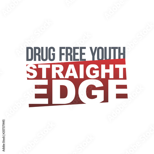 straight edge badge label campaign